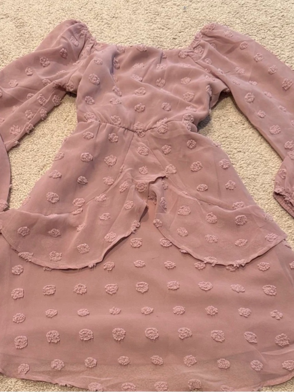 Trixxi girl Charming Pink Kids pills dot Dress sz youth large